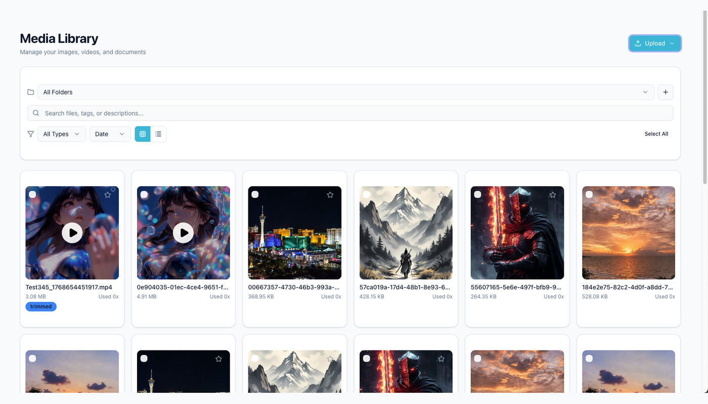 Tareno media library organizing approved product launch assets