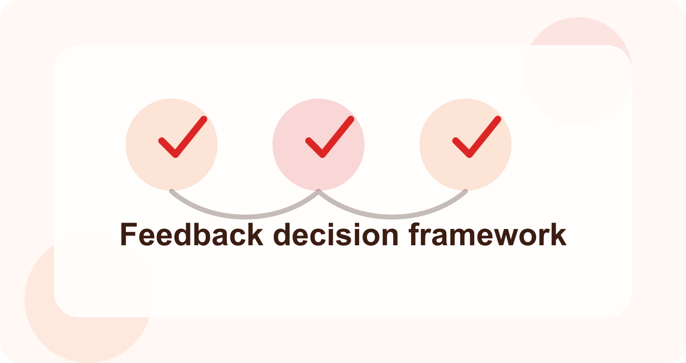 Framework for separating feedback, approval, revision, and reporting decisions.