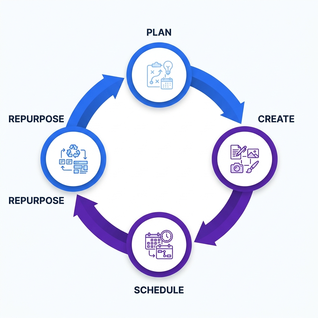 Creator content repurposing continuous cycle