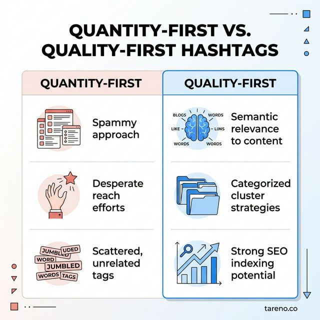 Comparison between Quality-first and Quantity-first Hashtag strategies