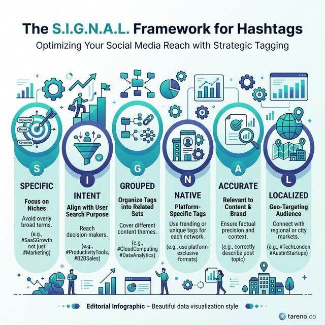 The SIGNAL Framework for Hashtags: Specific, Intent, Grouped, Native, Accurate, Localized