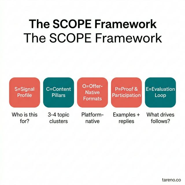 SCOPE Framework: Signal, Content Pillars, Offer-Native Formats, Proof, Evaluation Loop