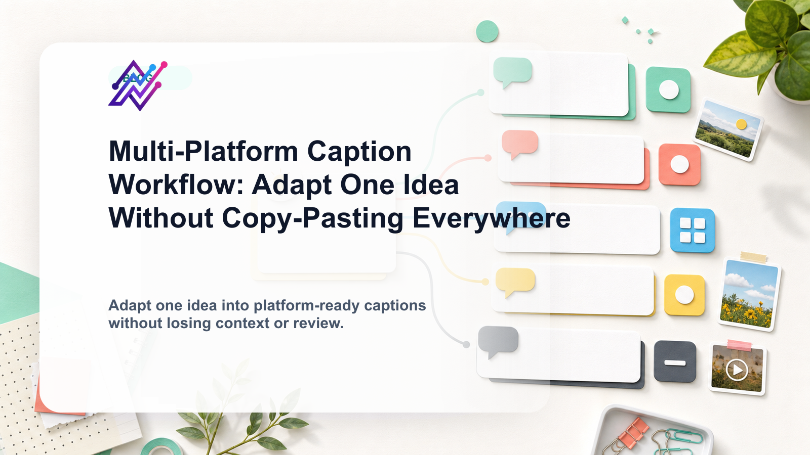 Multi-Platform Caption Workflow: Adapt One Idea Without Copy-Pasting Everywhere