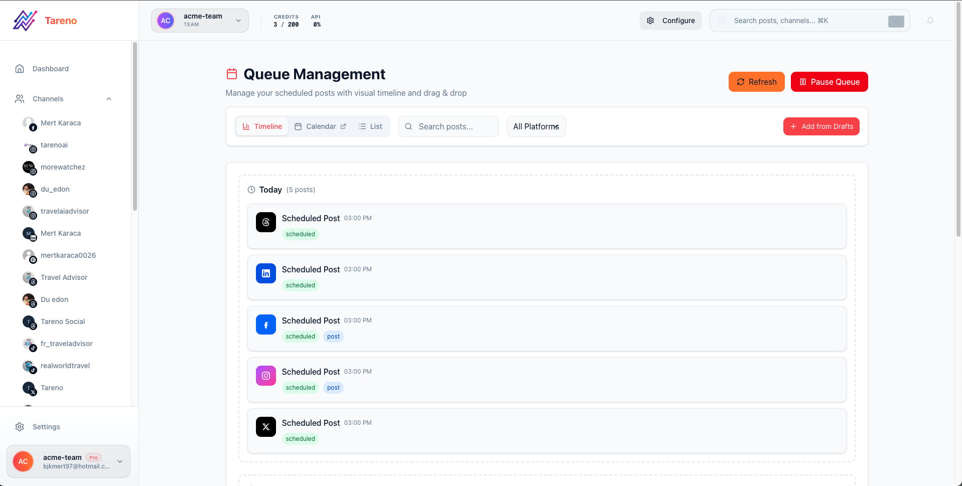 Repurposing queue view used to capture high-performing posts for reuse.