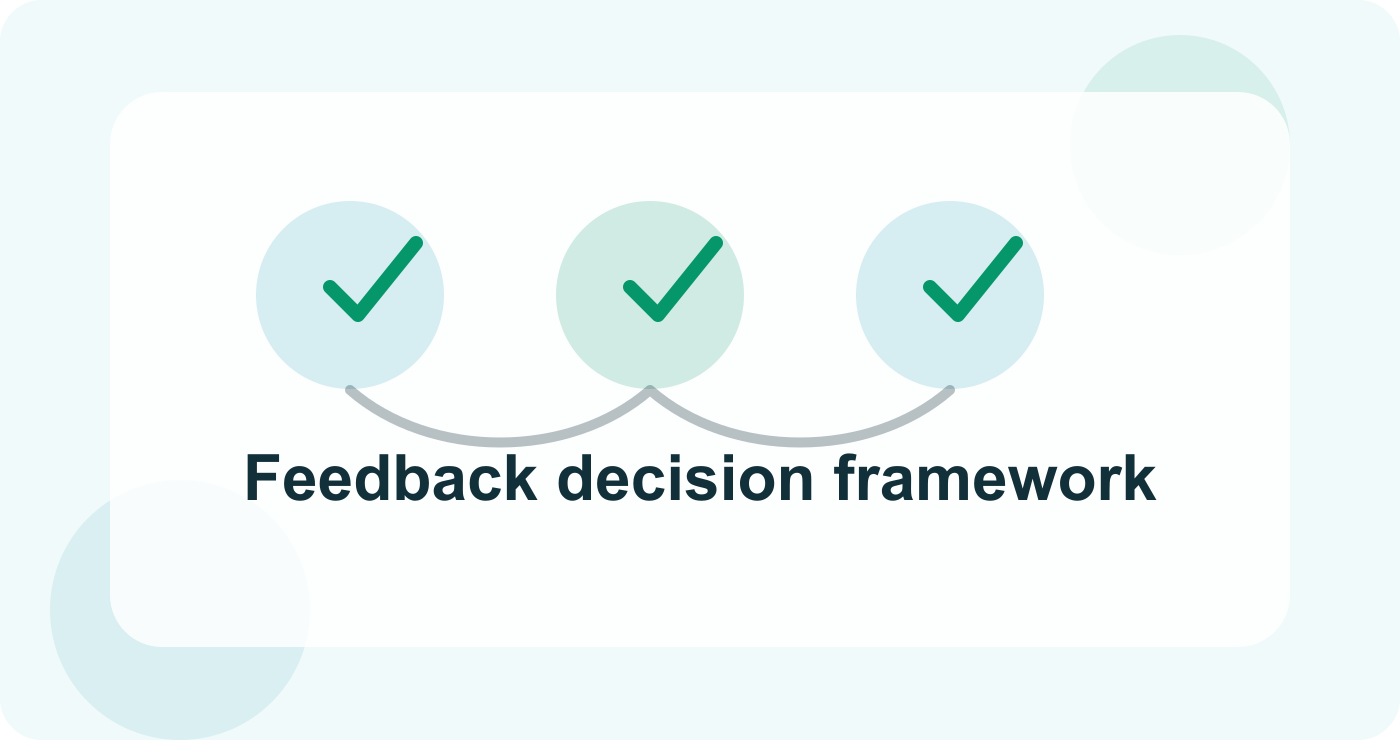 Framework for separating feedback, approval, revision, and reporting decisions.
