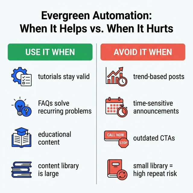 Evergreen automation: when it helps vs. when it hurts your social media strategy