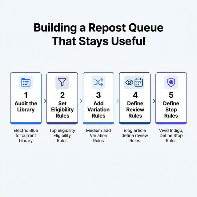 5-step workflow for building an evergreen repost queue