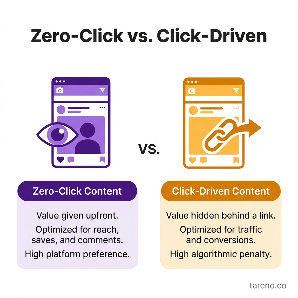 Zero-Click vs. Click-Driven